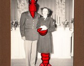 Altered Vintage Photograph-Crustacean Wedding