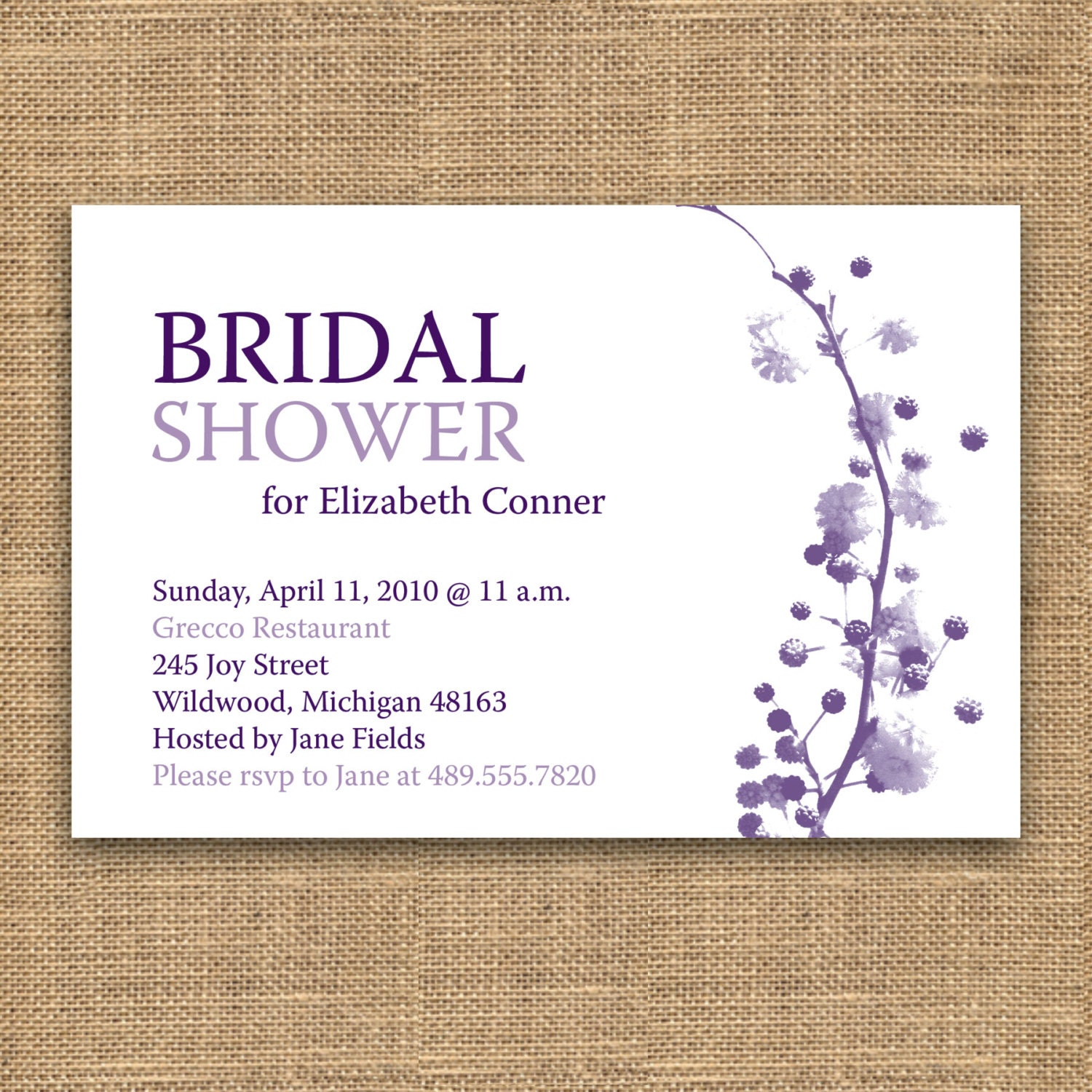 Bridal Shower Invitation - Blossom
