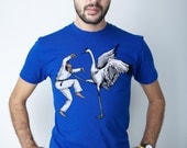 Men's Karate Crane Tshirt Available S-2XL
