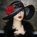 One of a Kind 1920s Gatsby Inspired Striped Brocade and Floral Hat