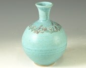 Small Bud Flower Vase - handmade pottery with turquoise glaze