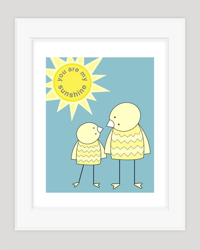 Nursery Art, You Are My Sunshine, Nursery Art Print, Nursery Wall Art Decor
