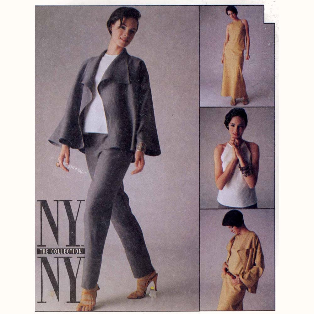 Womens jacket bias top pants and bias skirt sewing pattern McCalls 8781 Size 14