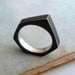 Industrial RIng - Size 11 - Black - Sterling Silver - Oxidized - Asymmetrical - Industrial Chic - Unisex - Nut and Bolt Jewelry
