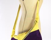Rosaire, Handmade two tone suede & leather hobo shoulder bag, handmade.