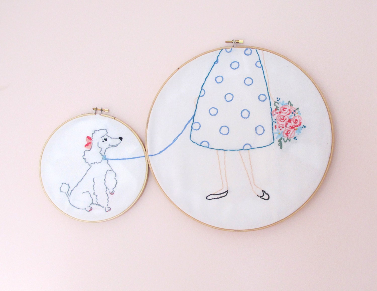 PDF 'Poodles & Polka Dots' Embroidery pattern