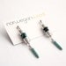 Bolt Earrings - Turquoise Spikes, Silver Caps and Magnesite Beads