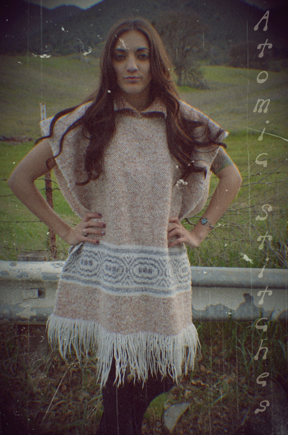 Dust In The Wind Boho Hippie Fringe Poncho