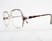 EUROSTYLE Greco Brown and Gold Oversized Vintage Eyeglass Frames