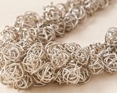 SALE: Waterfall Necklace, wire wrapped necklace, sterling silver