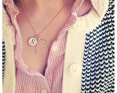 wishbone necklace, mothers day jewelry, gold bird necklace, personalized necklace, initial necklace