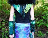 Pixie Skirt, Dyed Nebula Mini Skirt, Festival clothes, overskirt, HIppie skirt,
