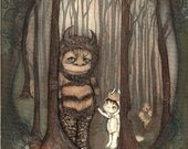 Moishe Art Print Where The Wild Things Are Children Wall Art Forest Dream Monster Max Carol
