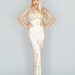 May: Black and white kimono sleeve sheath gown lace ivory vintage boho chic...
