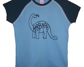 Herbivore Vegetarian Dinosaur Hyp Shirt (Girls sz. 7/8, 10/12, 14/16)