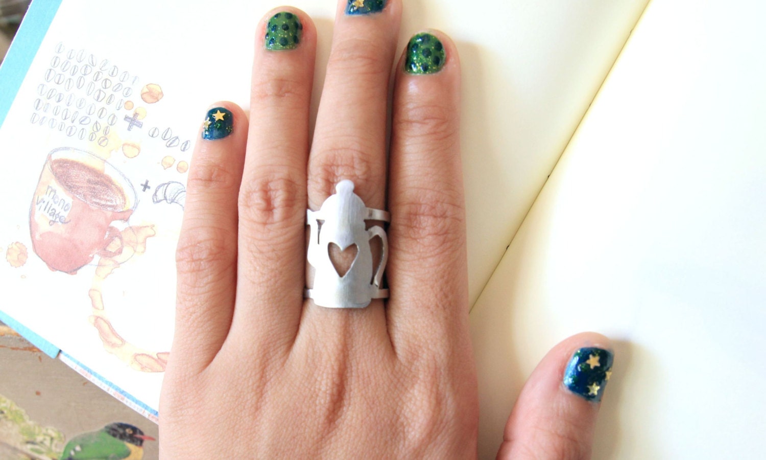 TEA POT ring (free shipping)