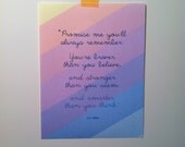 Winnie-the-Pooh.  rainbow art print.  A.A. Milne Quote. nursery art. child's room decor.