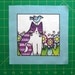 Garden Cat ... Fabric Craft Panel 6-inch Quilt Block for DIY Sewing