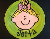 Hand Painted Personalized Children's Plate
