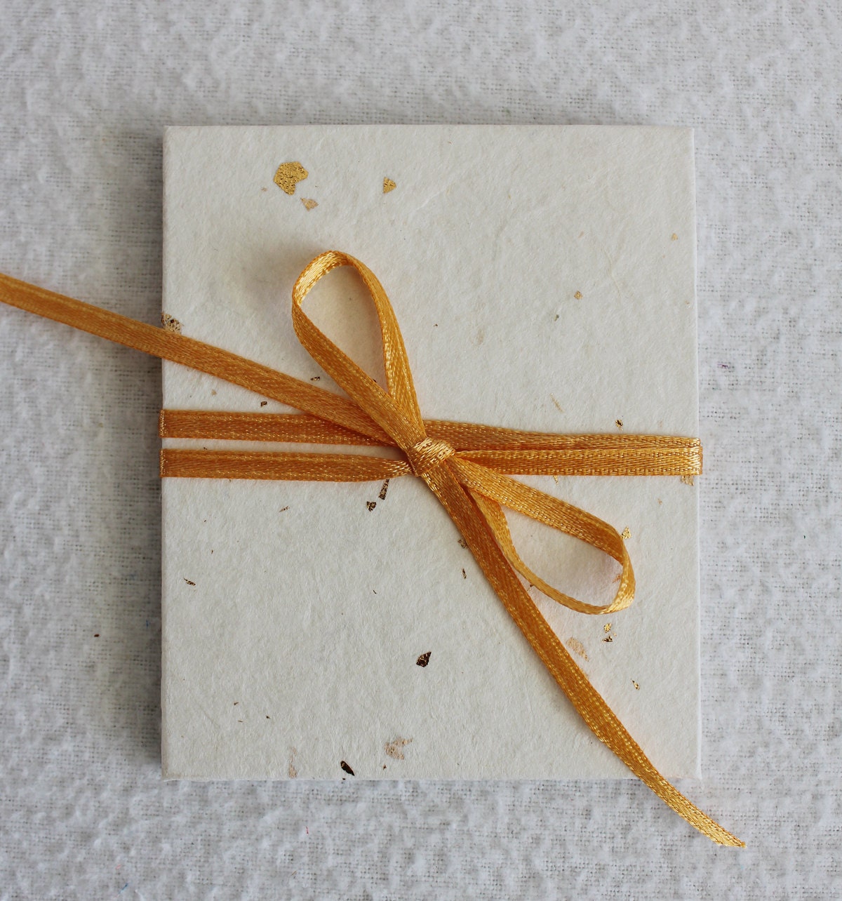 Ivory and Gold Mini Accordion Book or Card by PrairiePeasant