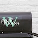 Mailbox decal Custom Monogram alphabet letter with Personalized address vinyl decal  Wedding card box or hostess housewarming