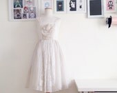 VINTAGE 1950s lace and organza dress