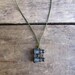 vintage c. 1930s metal binoculars charm necklace