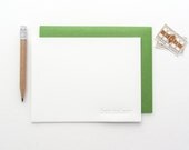 Letterpress Blind Impression Stationery Set (century schoolbook font, lower case) - 15 Qty