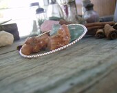 Beaded sterling silver heavy gauge stacking bangle bracelet