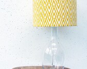 Custom Lampshade Kit with Hand Printed Organic Fabric, 30cm
