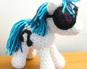 Vinyl Scratch (DJ Pon3) with Cutie Marks - My Little Pony Friendship is Magic Amigurumi Crocheted MLP Plush Doll