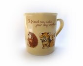 Vintage Mug Friend Gift Baby Animals Dated 1983 Hallmark Mug Mates Hedgehog Fox Turtle Bird Koala Bear Mouse Tiger Cub