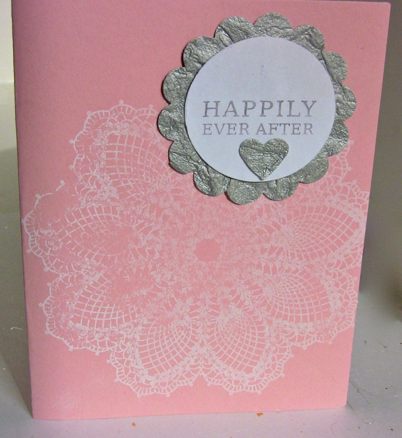 Handmade Wedding Card for Love Birds,  Bridal Shower Card with Cutout Cake