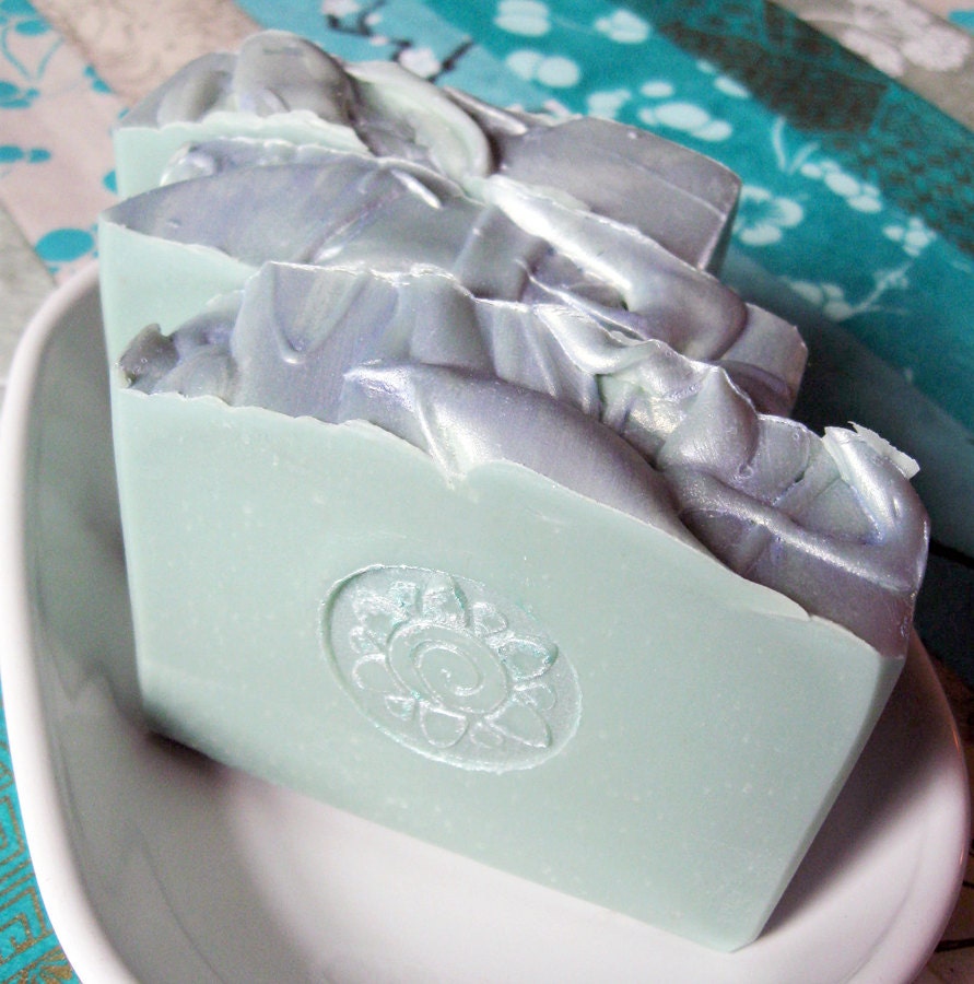 Ice Storm - fresh, cool, wintery, shimmering cold process soap