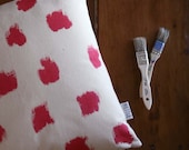 Hot Pink Brushstrokes Pillow