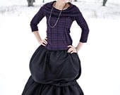 Steampunk Bustle Skirt Victorian Silhouette in Taffeta-Custom to Order