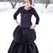 Steampunk Bustle Skirt Victorian Silhouette in Taffeta-Custom to Order