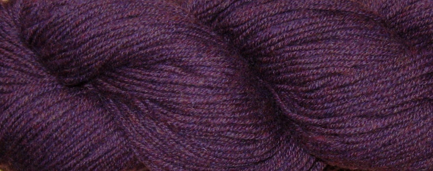 Purple Yak Yarn, 300 yds Eggplant Heather, 3.3 oz, 93 grams, LAST ONE