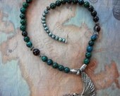 Silver Peacock Necklace