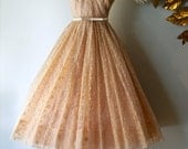 1950s Dress // Vintage 50s Nicholas Ungar Eyelet Dress S
