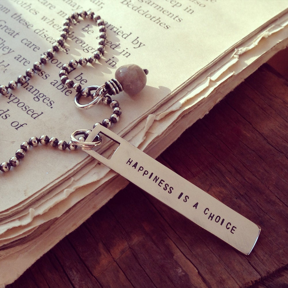 sterling message necklace - your own custom words - perfect for Mother's Day