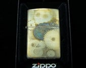 Wicked Cool SKULLS and GEARS Zippo Lighter. Gifts for Men