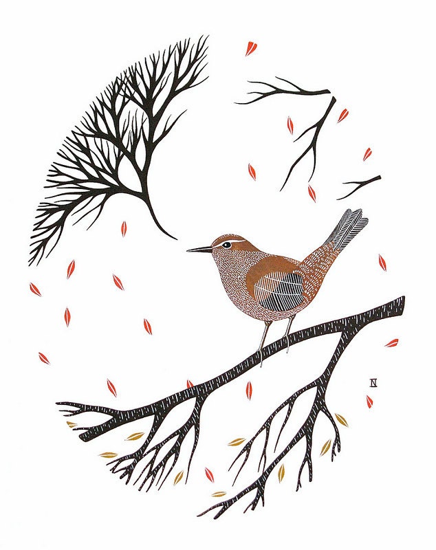 cetti's warbler // archival 5x7 fine art bird print from my original watercolour painting // by natasha newton