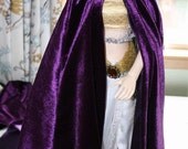 Purple Velvet Cloak for 60 cm BJD