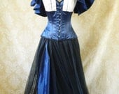 Doctor Who Tardis Corset Costume Oufit-Whole Corset Costume Outfit-MADE FOR BUYER