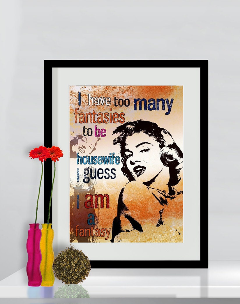 Marilyn Monroe Pop Art Canvas Poster Hollywood Celebrity Fine Art  ivory , red, gold colors by Artistico Handmade giclee large print
