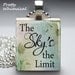 Encouragement Graduation Jewelry, Skys The Limit Necklace, Vintage Wood Scrabble Tile Pendant