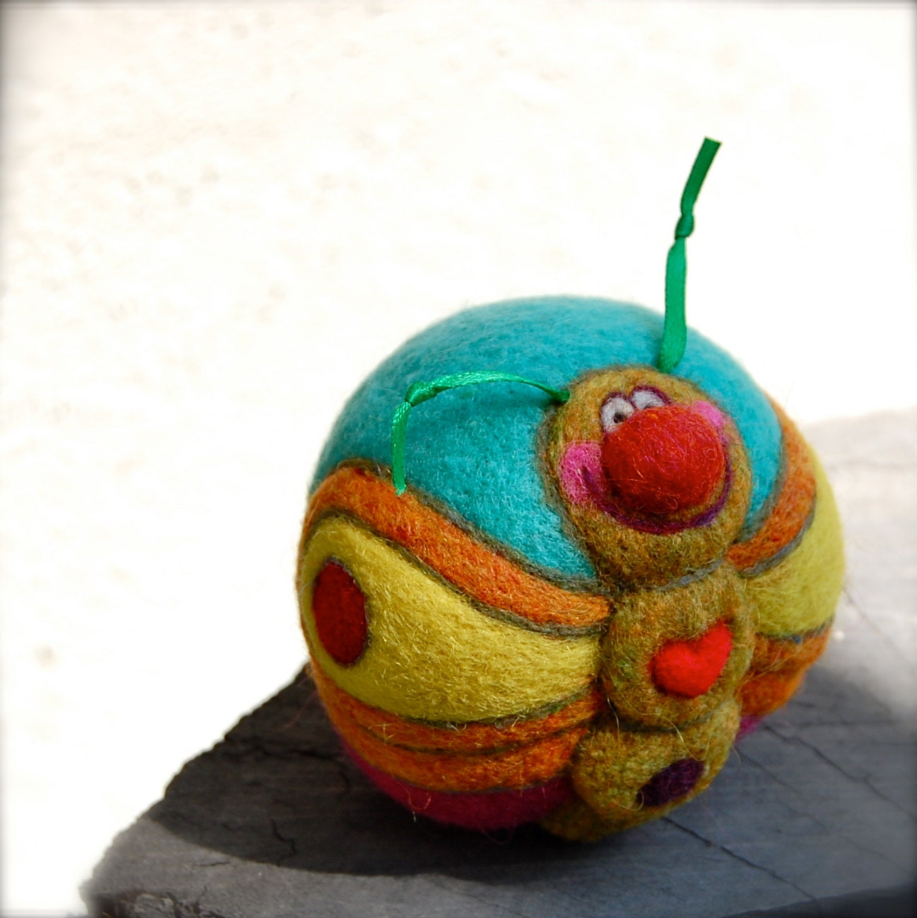 Needle Felted Butterfly JIngle Ball