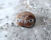 Jizo Bodhisattva Face, painted on a dried Horse Chestnut (Aesculus hippocastanum)