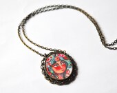 Flora necklace - bronze charm
